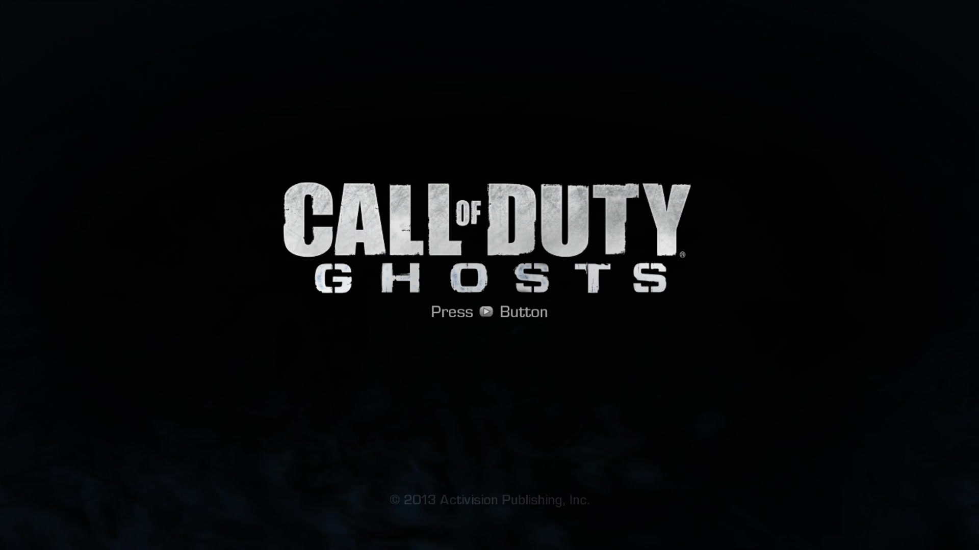 Call of Duty: Ghosts title screen for Xbox 360